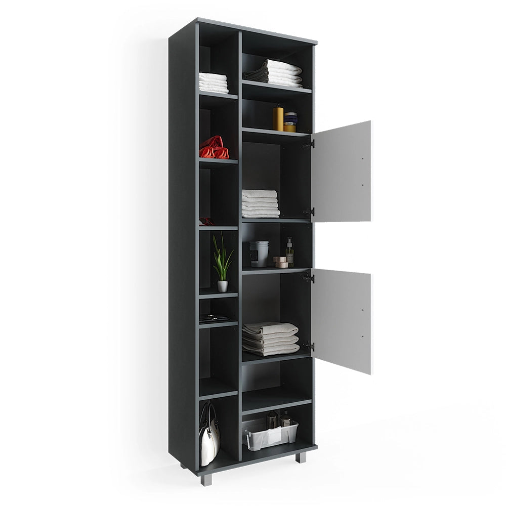 Mobile bagno alto Ilias Antracite/Bianco 60 x 190 cm Vicco
