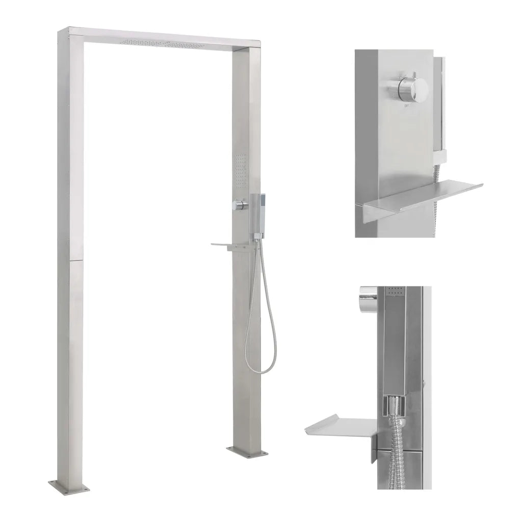 Doccia da Giardino in Acciaio Inox a Doppio Getto cod mxl 47274