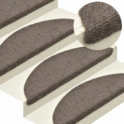 Tappetini per scale autoadesivi 5 pz 65x21x4 cm beige semicircolari grandi 149716
