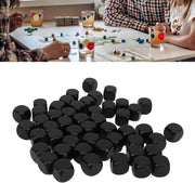 50 pezzi di dado quadrato in plastica trasparente 16 cm - giochi da tavolo educativi - matite e cartelli da assemblare - materia di matematica per l'istruzione - giochi per festa - nero.