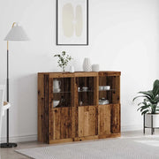 vidaXL Credenza 3 pcs Legno vecchio 123 x 37 x 100 cm