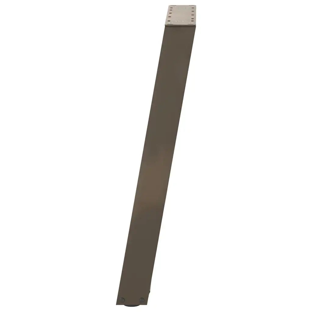 Gambe per tavolo consolle a forma di U 2 pz in acciaio naturale 38x(72-73) cm 4012783