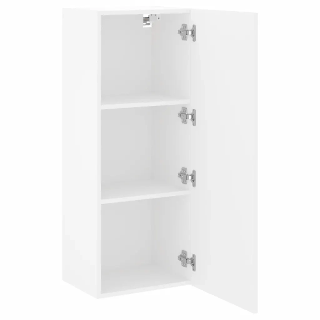 Mobile TV a Parete-Mobile TV a Muro Bianco 40,5x30x102 cm in Legno Multistrato