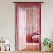 Tende a Filo 2 pz 140x250 cm Rosso Bordò 132409