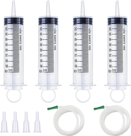 Spennello di liquido riciclabile 100ML - Spennello di liquido con bocchette e catetere per alimentazione animali e irrigazione piante.