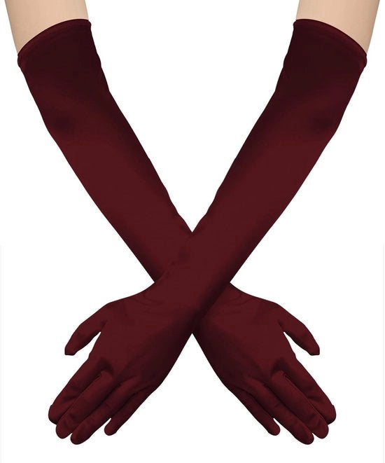 Manicure in pelle sintetica 52cm - Maniche lunghe a satin - Design elegante e retro - Respiranti e elastiche - Comfortevoli e resistenti - Adattamento perfetto - Maniche a opera