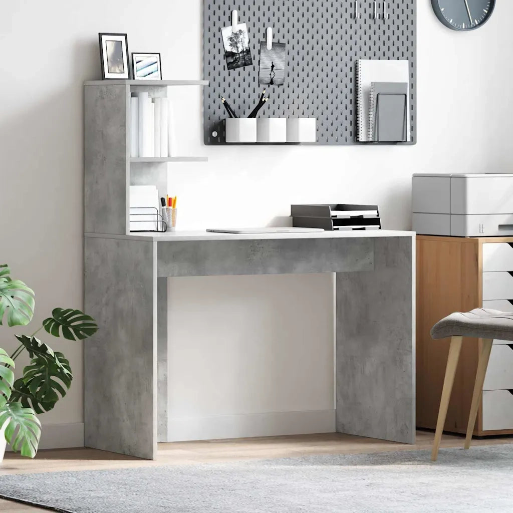 Scrivania Grigio cemento 102 x 50 x 124 cm Legno multistrato 869357