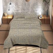 Completo Letto Matrimoniale No Stiro Set Lenzuola In Morbida Microfibra Anallergica Lenzuolo Sotto Con Angoli Elastici Fino 30 Cm, Lenzuolo Teso Sopra 2 Federe Prodotto Italiano  Animalier