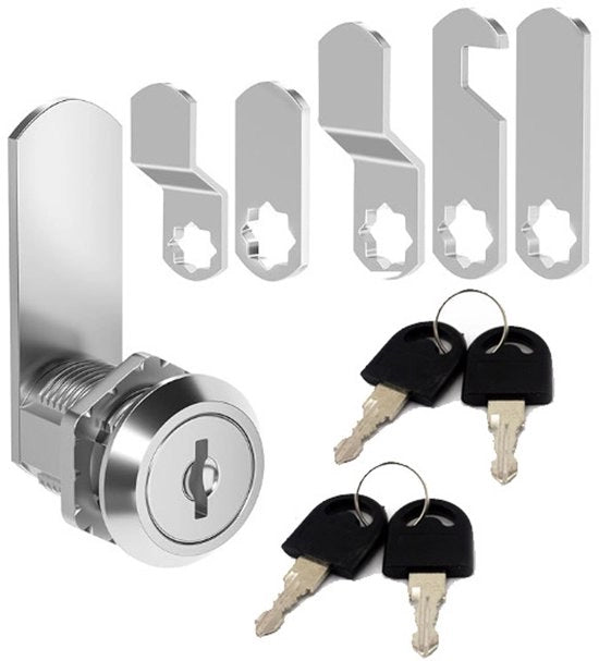 Slot 16mm per camper, cassettino con 5 diverse placche di chiusura, con 4 chiavi, cilindro di chiusura, maniglia di chiusura, compatibile con camper, cassettino, armadio