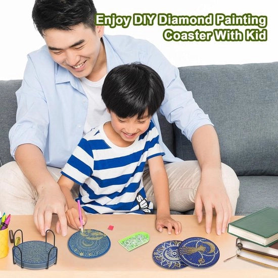 Set di sostegni 8 pezzi con supporto per diamantare - Arte della diamantatura DIY - Sostegni rotondi per principianti adulti bambini
