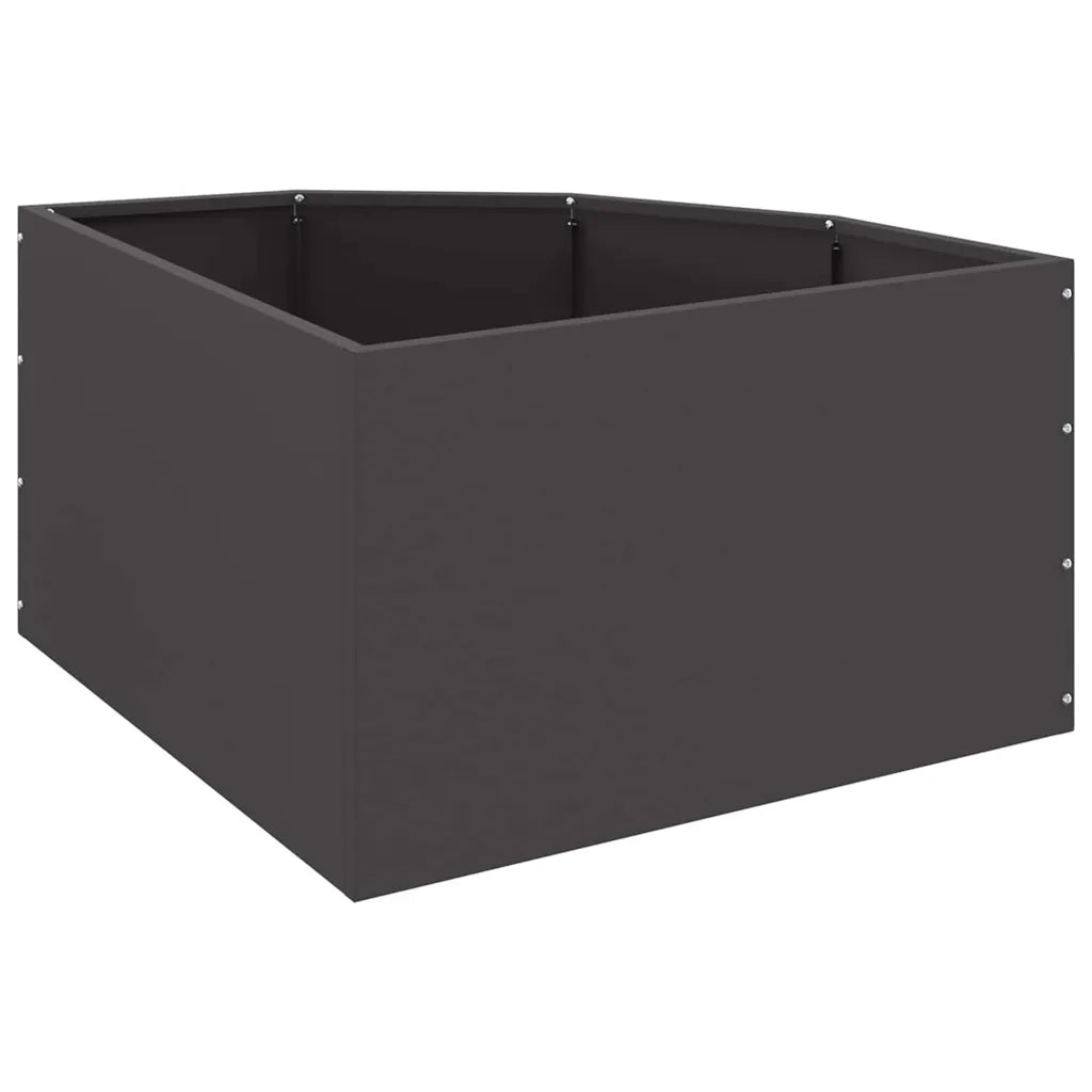 Vaso d'angolo Nero 60 x 60 x 35 cm Acciaio 883640
