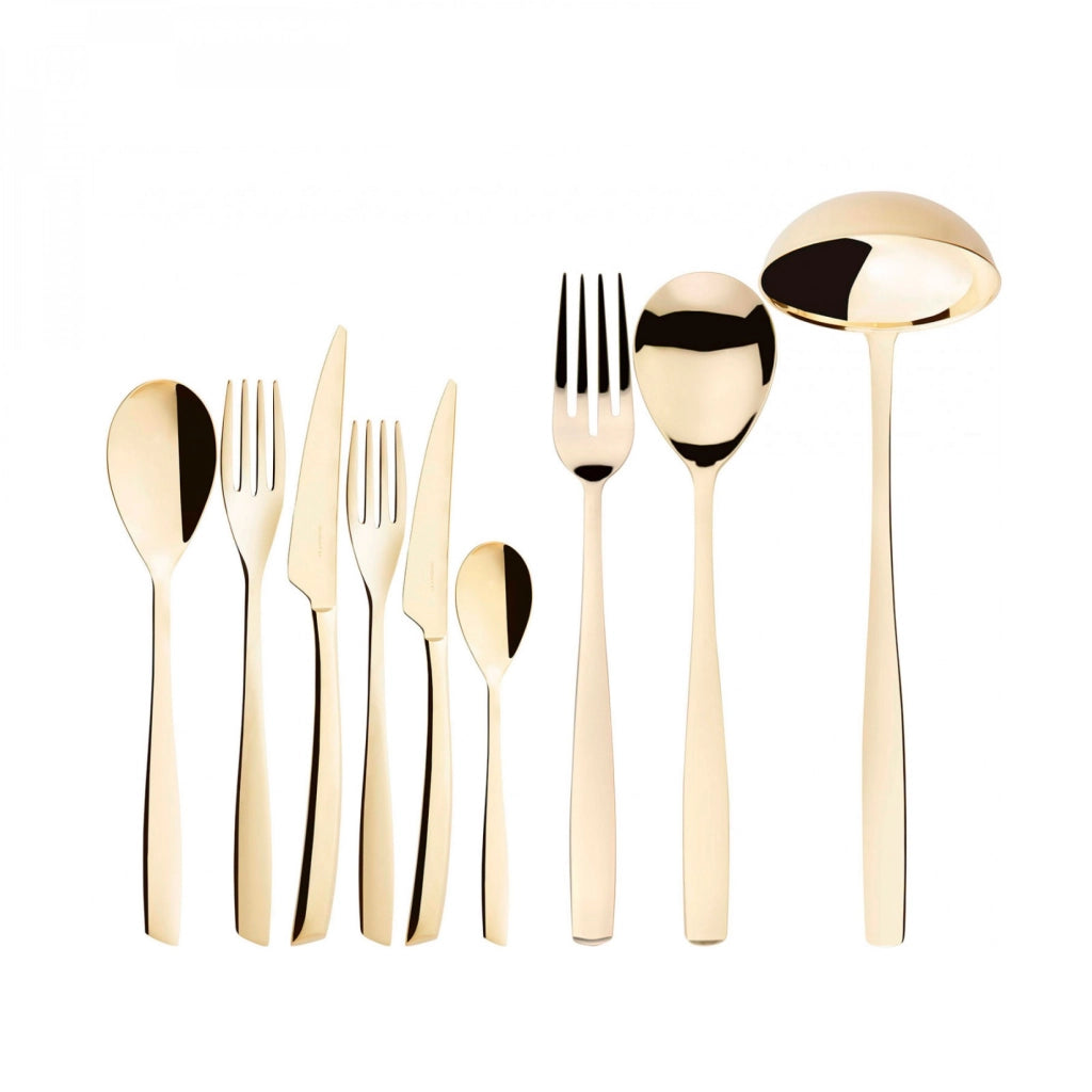 RIVIERA Champagne, Posate Set 75 Pz, Scatola Legno Wengè, Casa