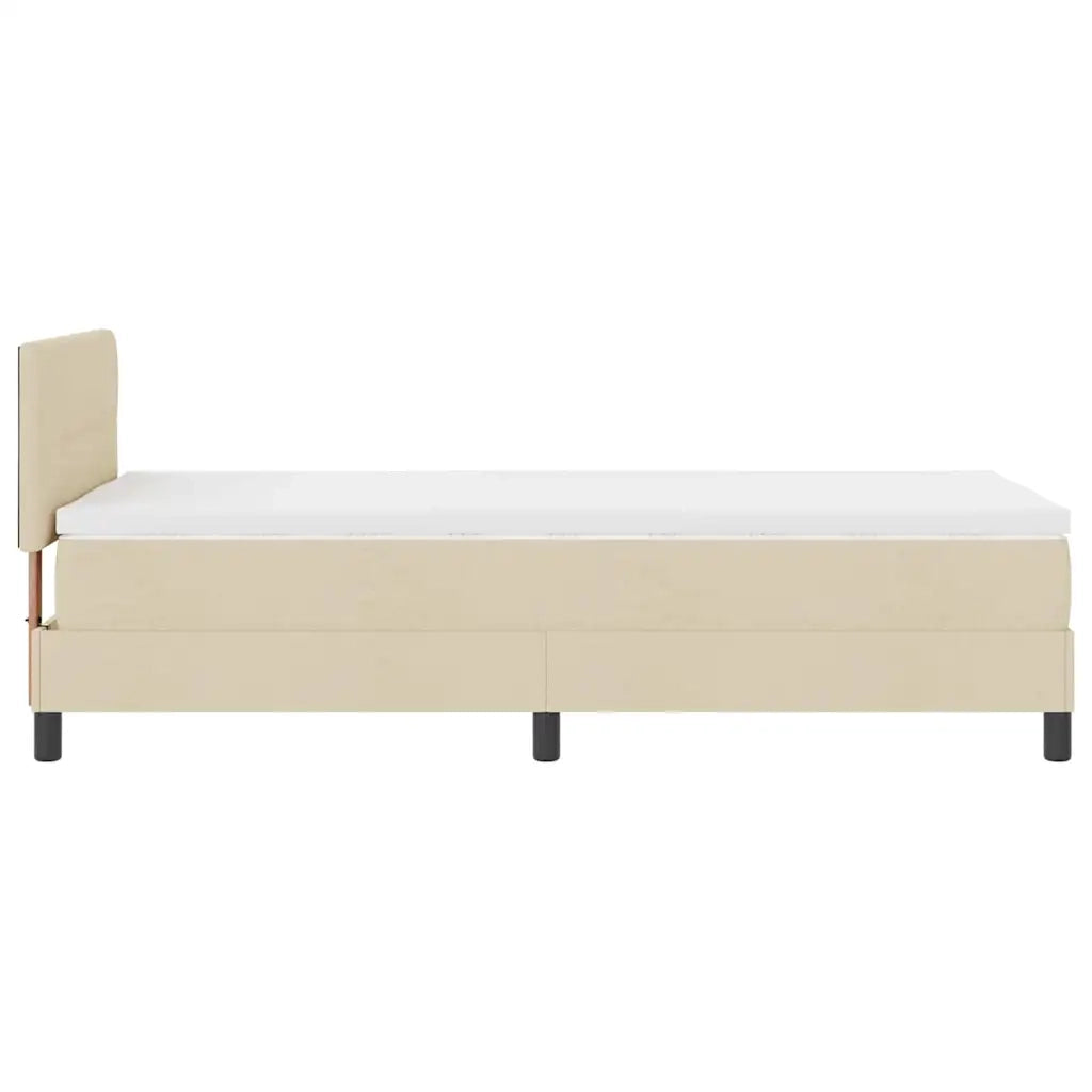 Letto a molle con materasso con led Crema 90 x 200 cm Tessuto 3342182