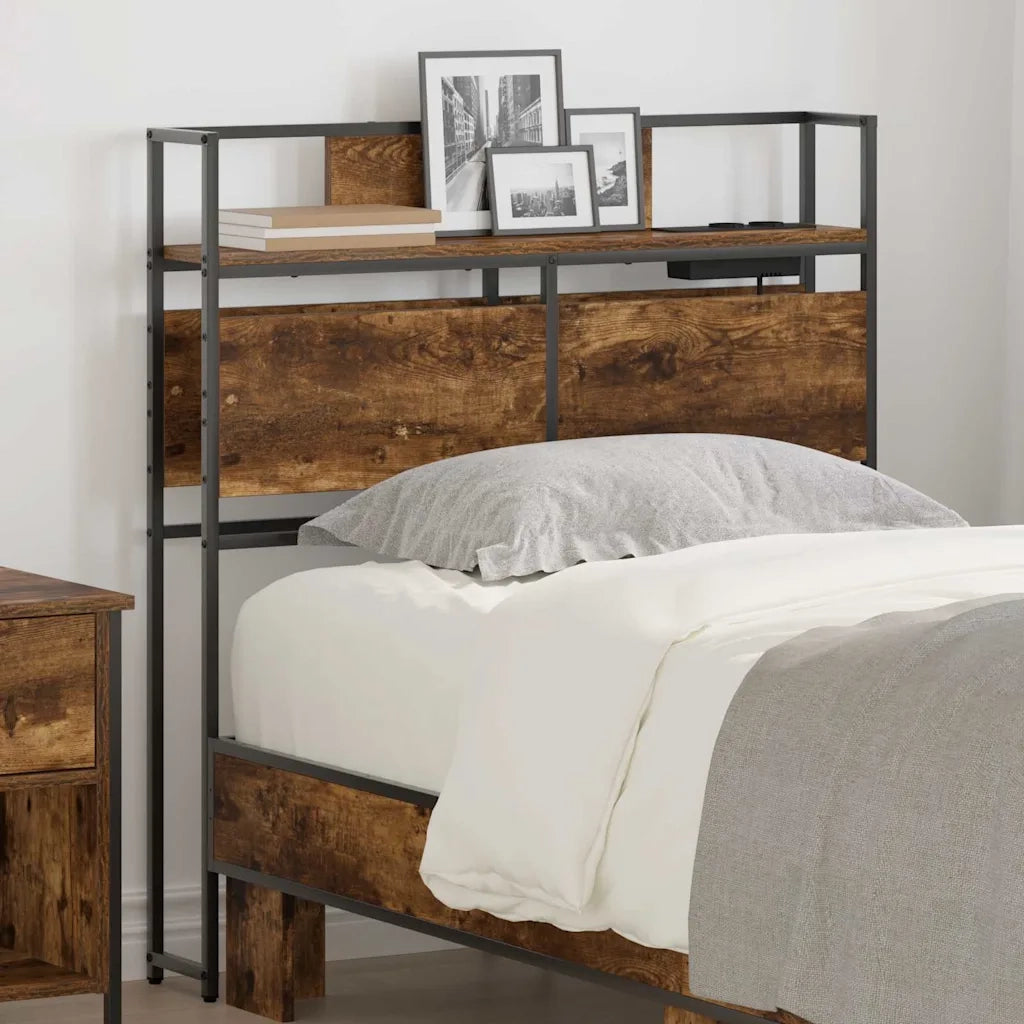 vidaXL Testata contenitore Rovere fumo 75 cm Legno multistrato
