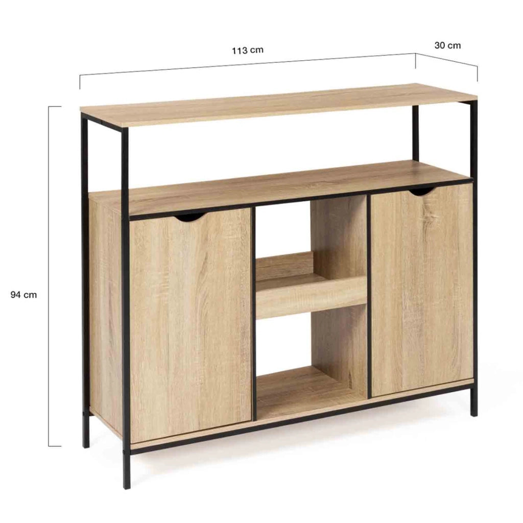 IDMarket - Mobili da bar con porte e ripani dal design industriale DETROIT