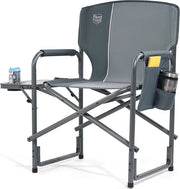 Sedia da campeggio, pieghevole, 180 kg, sedia da regista, pieghevole, alluminio, portatile, ultraleggero, sedia da pesca con tavolino laterale