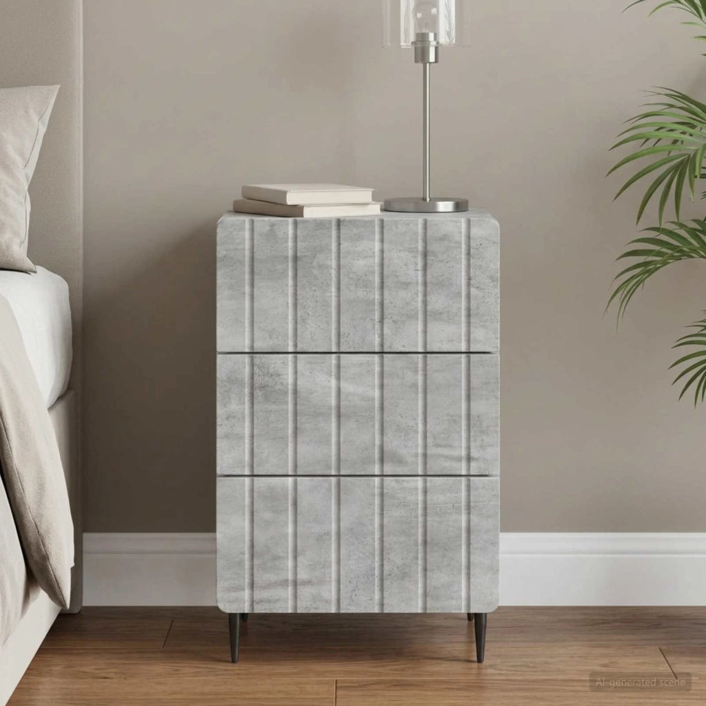 Armadio da Notte con cassetto Grigio Cemento 43x 41 x 68 cm 894328