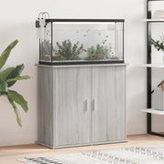 Supporto Acquario 81x36x73cm in Legno Multistrato Grigio Sonoma 833629