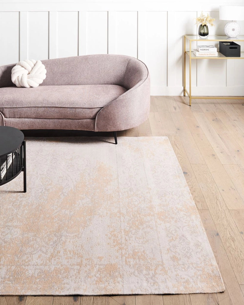 Tappeto tappetino Cotone Beige Effetto Distressed 160 x 230 cm Oriental Vintage