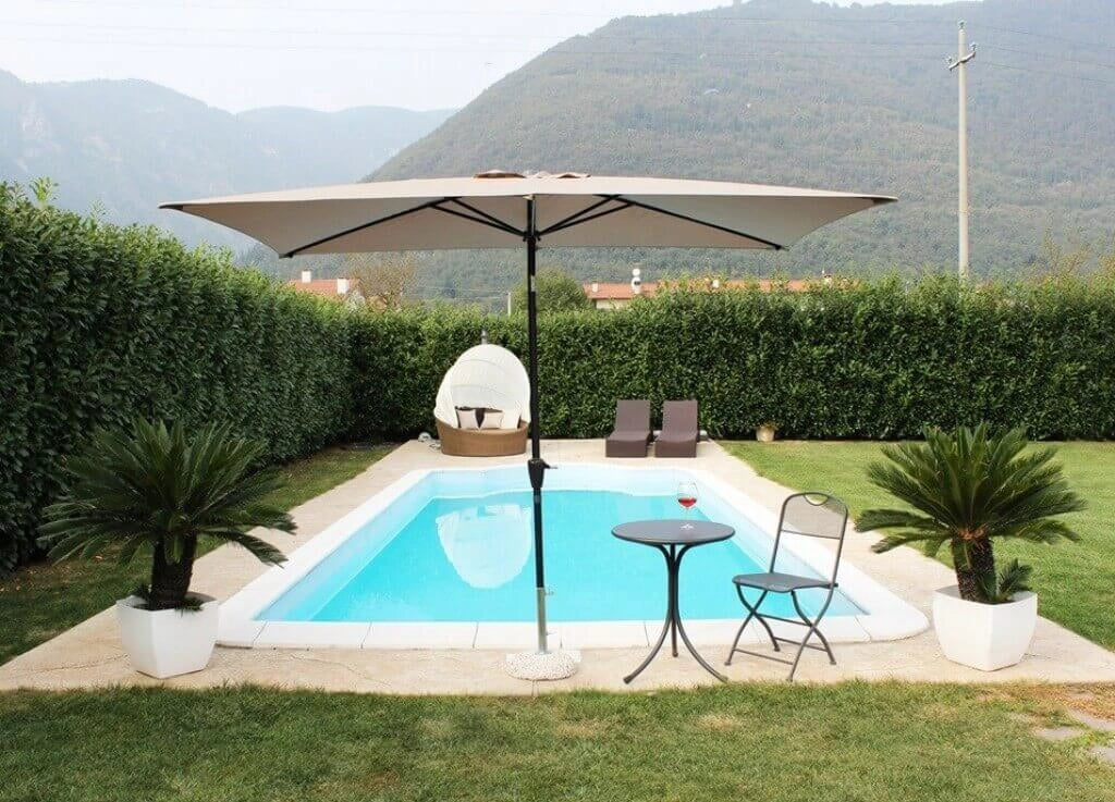 OMBRELLONE POLY ECO CON TELO BEIGE 2 X 3 MT