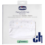Chicco 09101123350990 Next2Me Forever Set Lenzuola 3 pezzi Bambu' 58x110 cm Fantasia Foglioline
