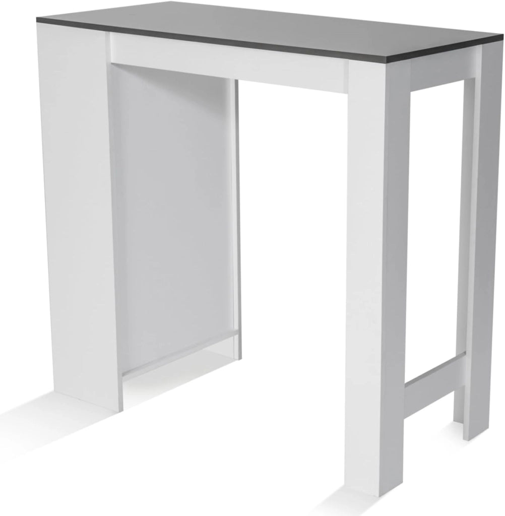 Tavolo alto da bar BARTH da 2 a 4 persone piano bianco legno grigio