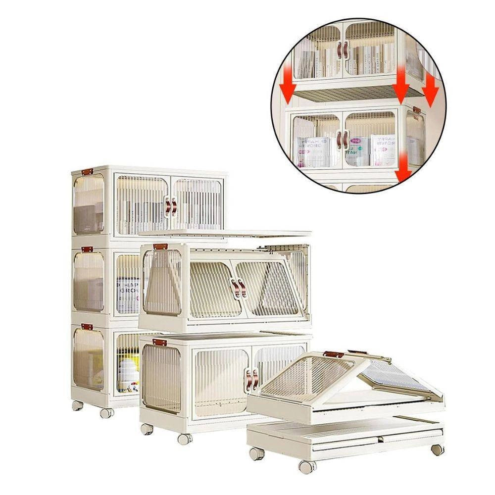 Trade Shop - Scatola Portaoggetti Contenitori Salva Spazio Quattro Strati Per Arredo Casa -