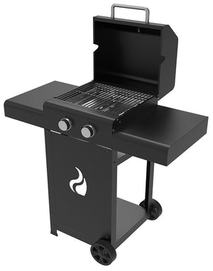 Barbecue a Gas 104,5x45,5x115 cm 2 Fuochi in Acciaio Pereda Nero
