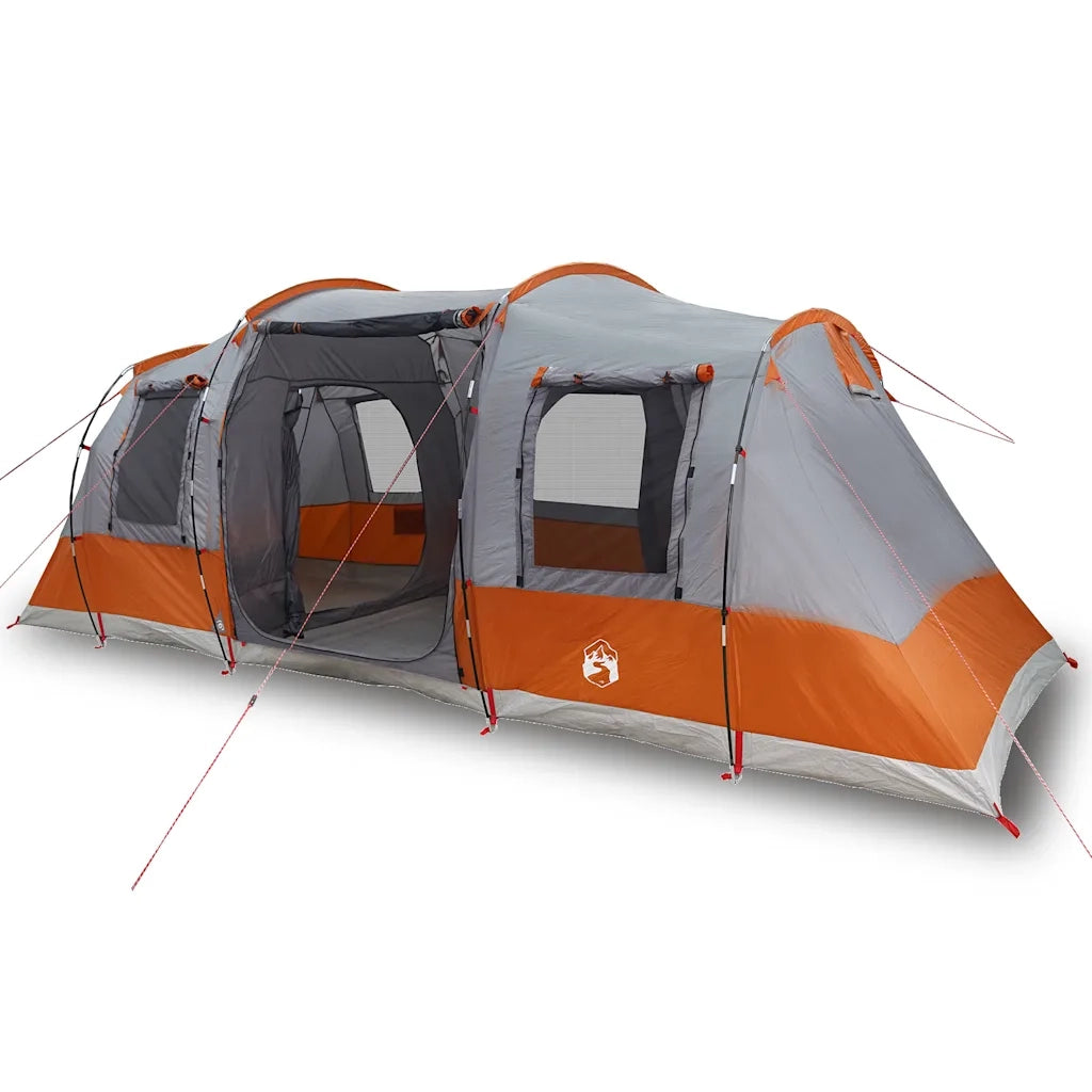 Tenda da Campeggio a Tunnel per 4 Persone-Tenda per Escursionismo Grigio e Arancione 796557