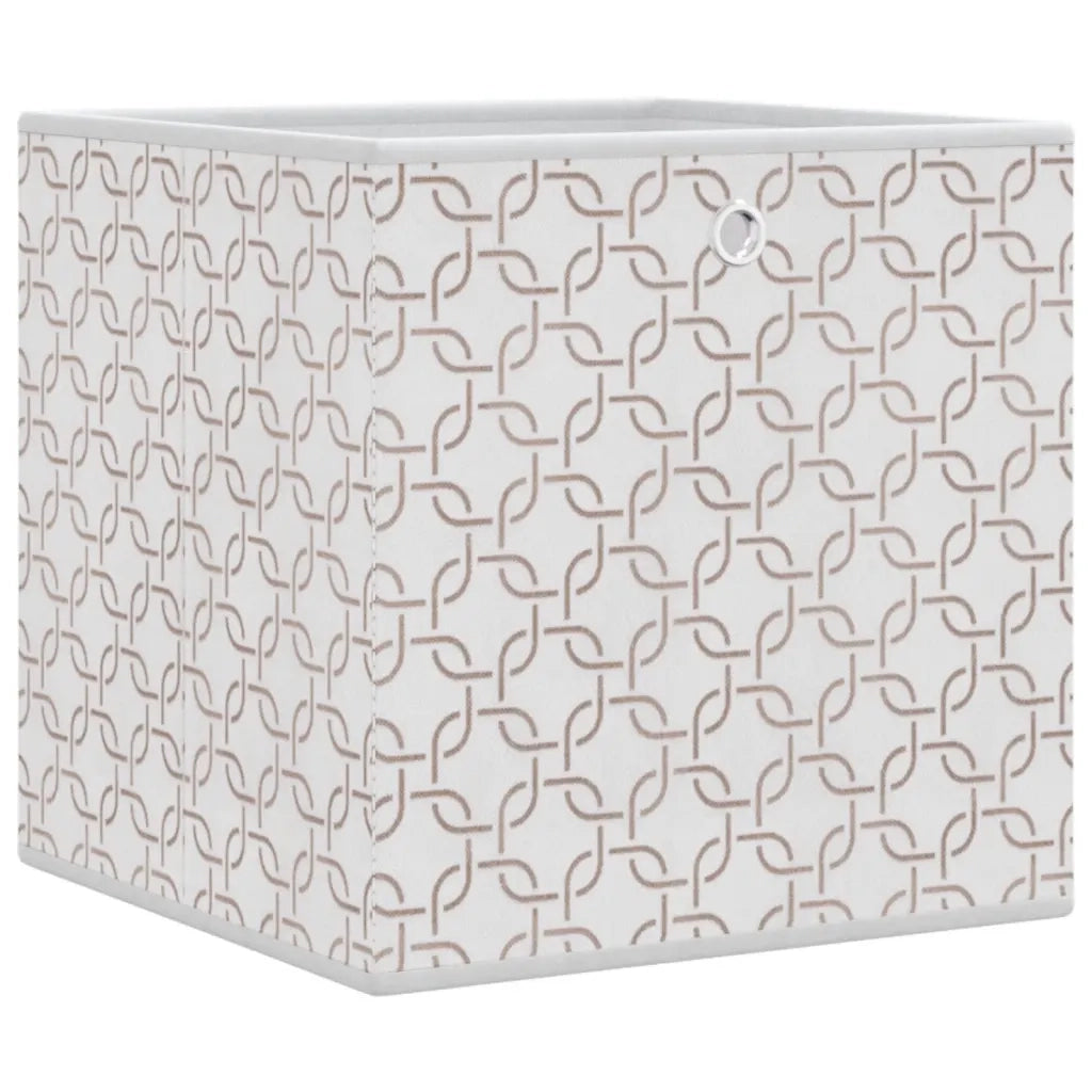 Scatole Portaoggetti 10 pz Crema 32x32x32cm Tessuto non Tessuto CFW4522351