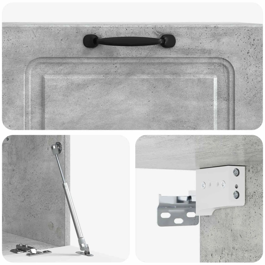 Mobile Porta TV da Muro Grigio Cemento 78,5 x 31 x 30 cm 899398
