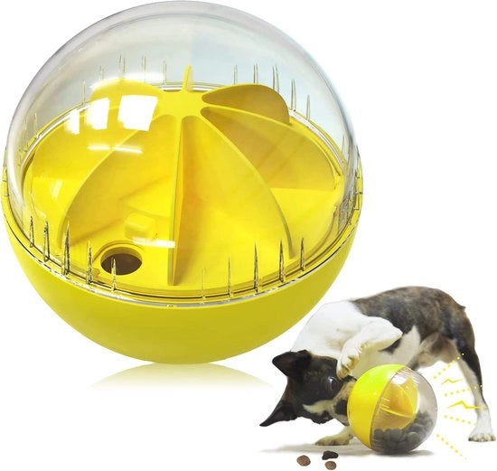 Palline di Cibo per Cane con Dispensatore di Cibo Flessibile, Giocattoli da Risolvere per Cani con Sfida di Movimento, Squeak e Risata, Pallone Ondeggiante per Cuccioli e Cagne Aggressive
