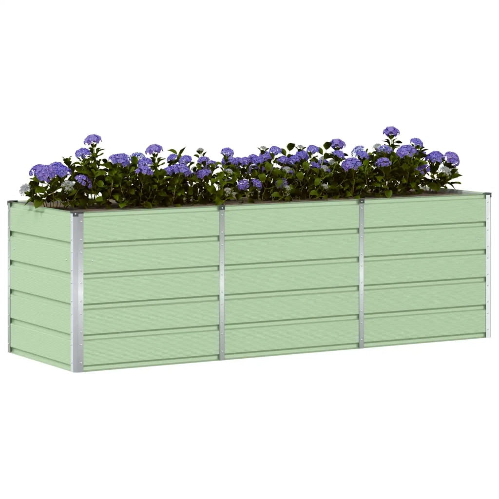 Fioriera | Cassetta per fiori | Vaso Verde 240 x 80 x 75 cm Acciaio