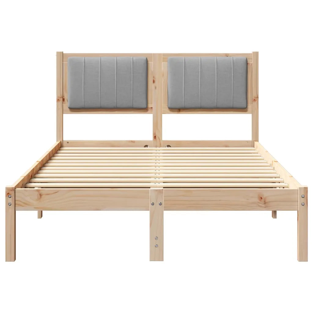 Letto con Testiera Rivestita Grigio chiaro 120 x 200 cm 878259