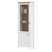Mobile Espositore Doreno, Vetrina 4 Ripiani, 60x34x191h cm Bianco Opaco