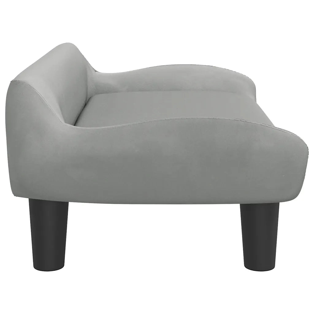 Lettino per Cani Grigio Chiaro 70x40x24 cm in Velluto 171952
