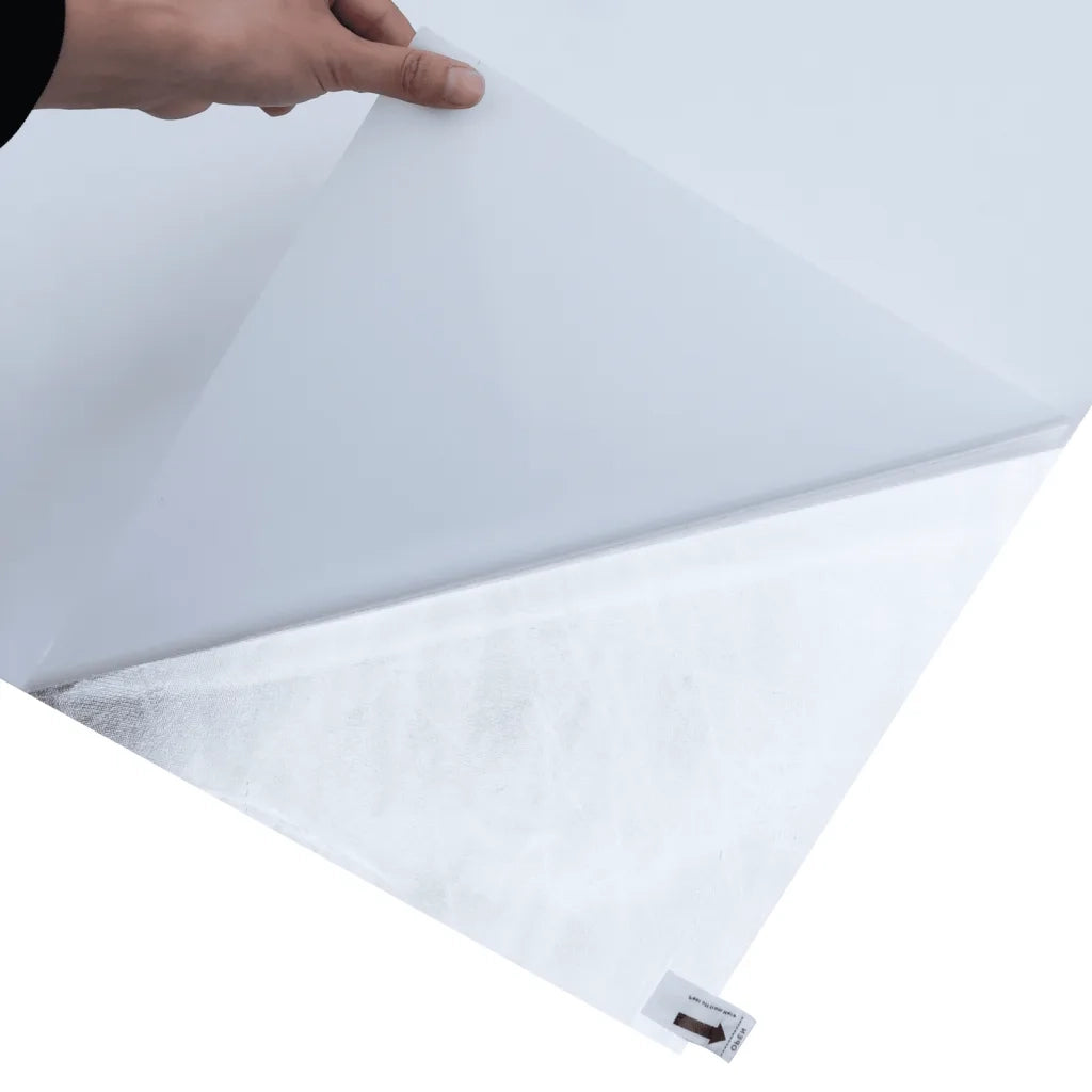 Pellicola Statica Smerigliata Bianco 90x500 cm PVC 155826
