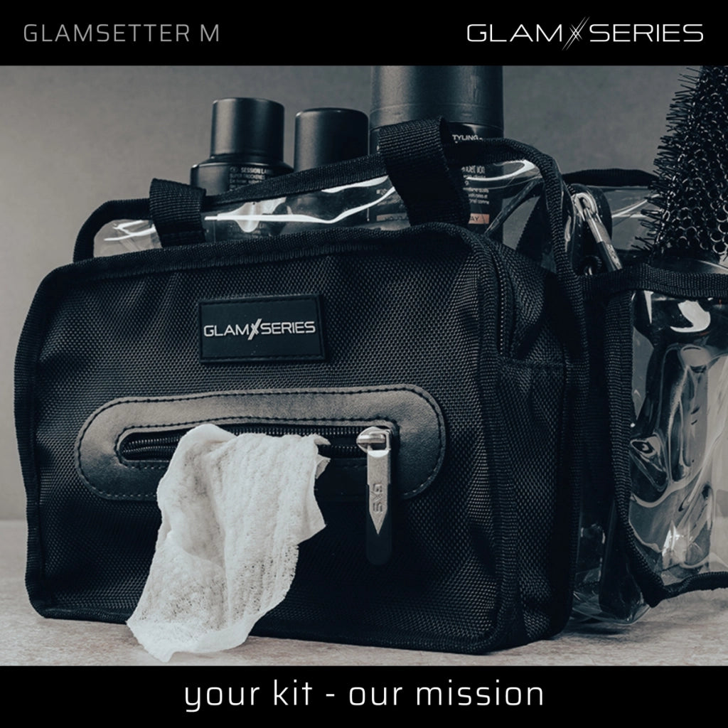 GlamSeries GlamSetter M Borsa per trucco 230 x 120 x 180 mm, beauty case trasparente con diverse opzioni di trasporto