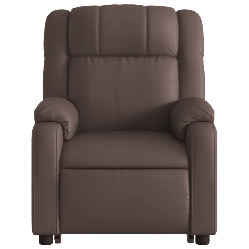 Poltrona Alzapersona Reclinabile Marrone in Similpelle 3205152