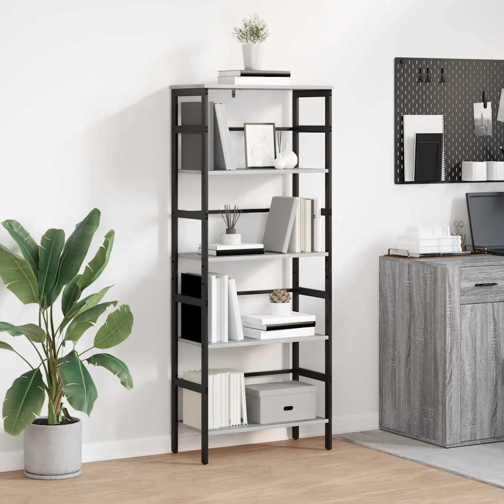 Libreria Grigio Sonoma 60 x 29,5 x 149 cm Legno multistrato