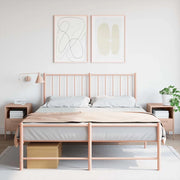 Comodini 2 pz-Set di 2 Tavolino da notte Rosa 36x39x50,5 cm in Acciaio 588229