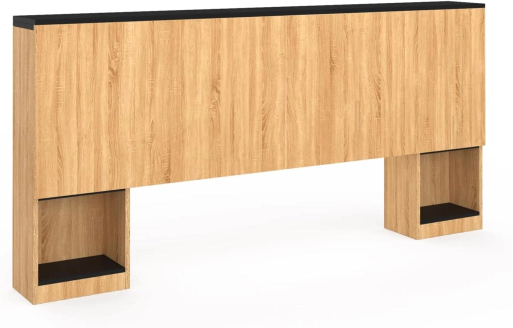 Cabecero extensible CATBA con almacenamiento deslizante para camas de 140 y 160 CM de madera y negras