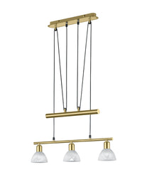 Lampada a Sospensione da Interno a LED in Metallo Ottone Satinato