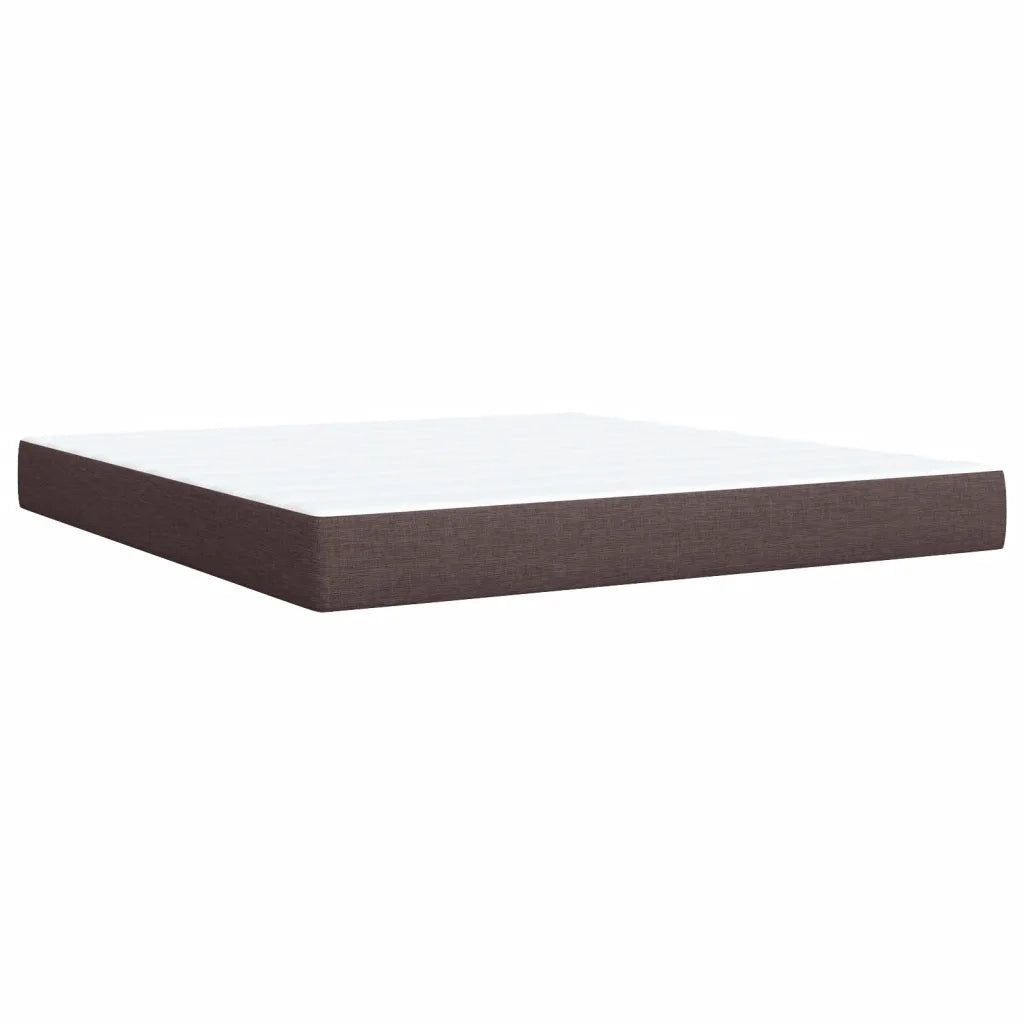 Giroletto a Molle con Materasso Marrone Scuro 180x200cm Tessuto 3291362