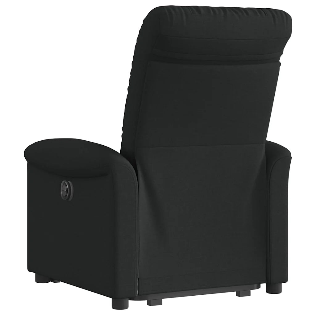 Poltrona Alzapersona Reclinabile Elettrica Nera in Tessuto 3303276