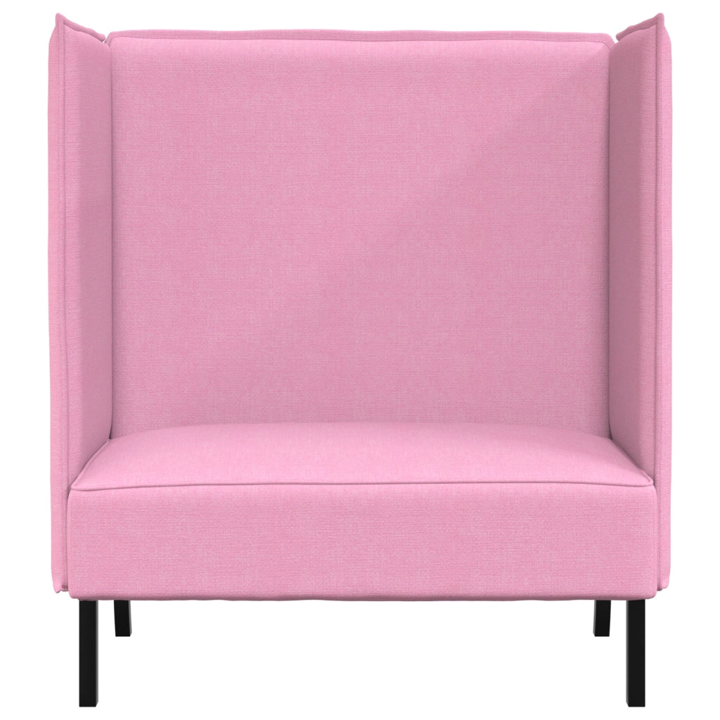 Divano alto Rosa 109x56x121 cm Tessuto