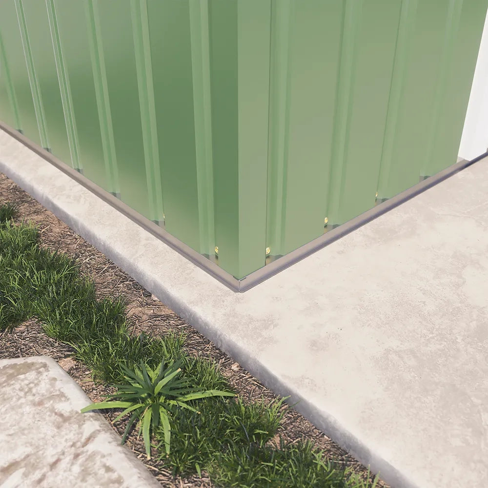 Casetta da giardino in acciaio zincato verde 1,51x1,03xh1,96 m - 48kg- 1,55 metri quadri