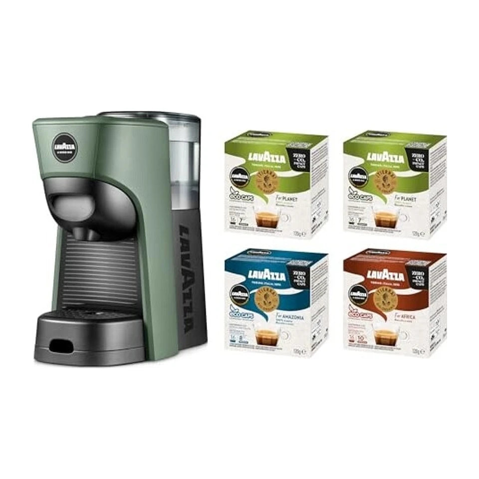 Lavazza A Modo Mio Tiny Eco - Macchina da Caffè a Capsule Verde