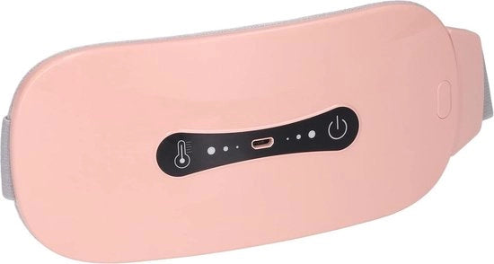 Compresso termico per il trattamento della menopausa con rilascio di calore e vibrazioni EMS per la regione addominale.