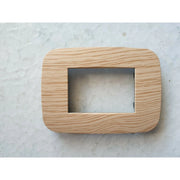 Trade Shop - Placca Placchetta Placchette Compatibili Per Serie Axolute Bticino Colorate Fori - Legno Chiaro -7 Fori     -